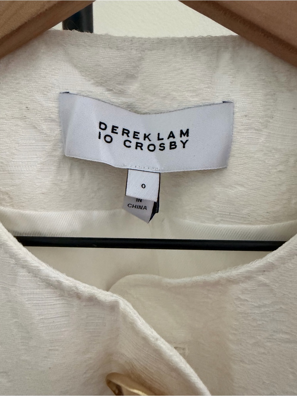 Derek lam 10 Crosby Juliette crop ivory blazer sz 0 - Picture 7 of 8